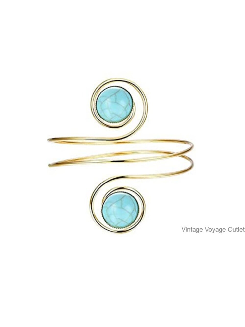 Gold Plated Adjustable Upper Arm Cuff Bracelet Open Bangle